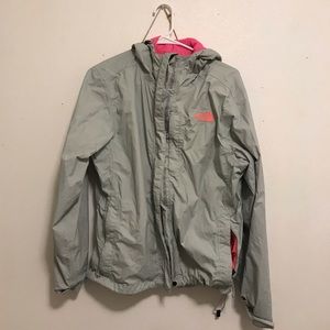 Silver north face jacket